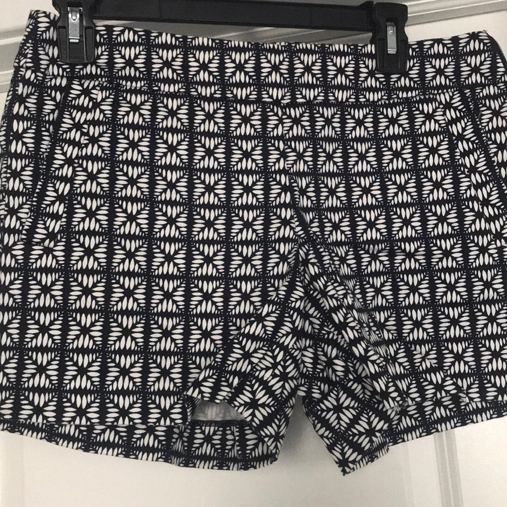 J. Crew navy and white chino pattern shorts